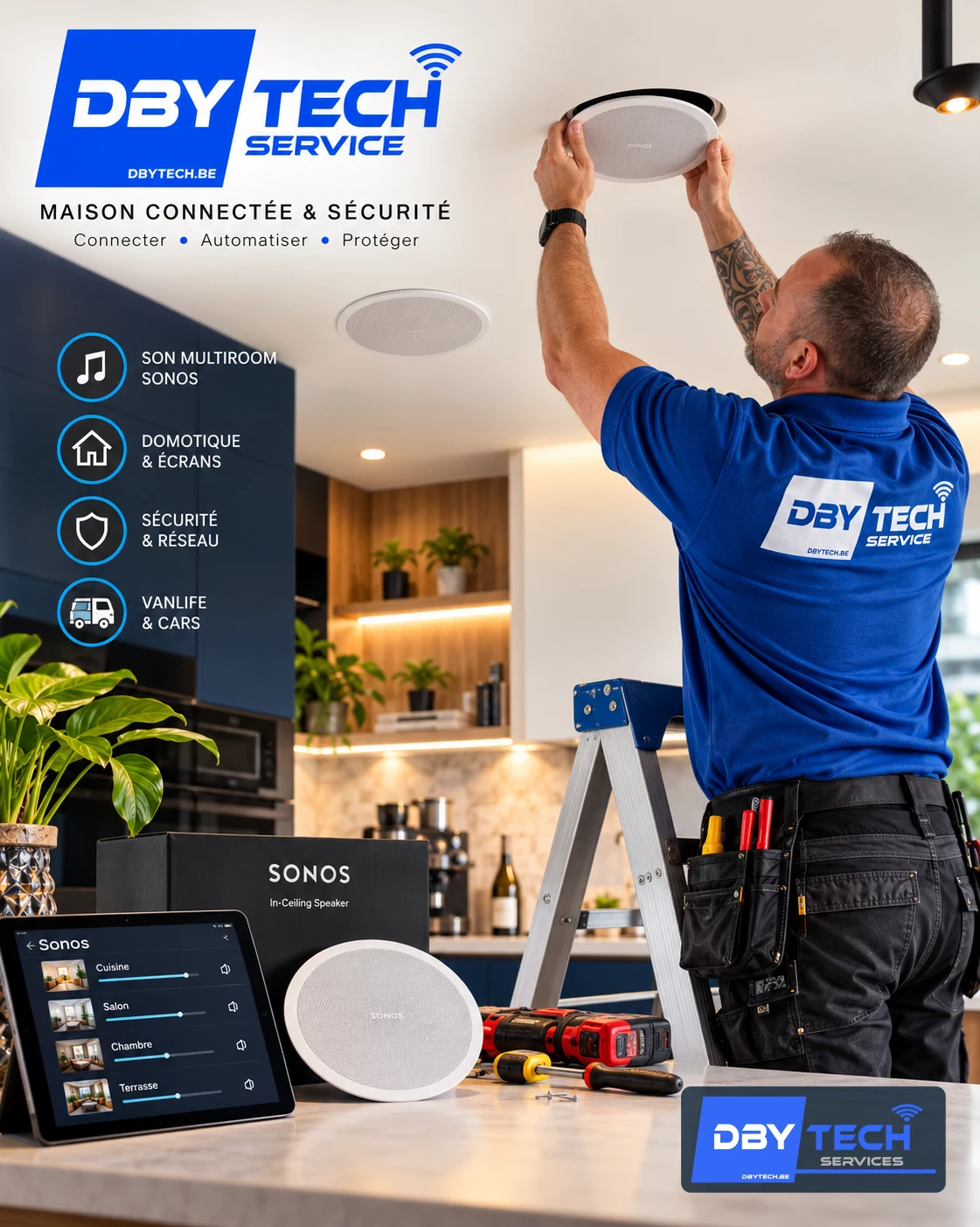 Installation audio multiroom DBYTECH